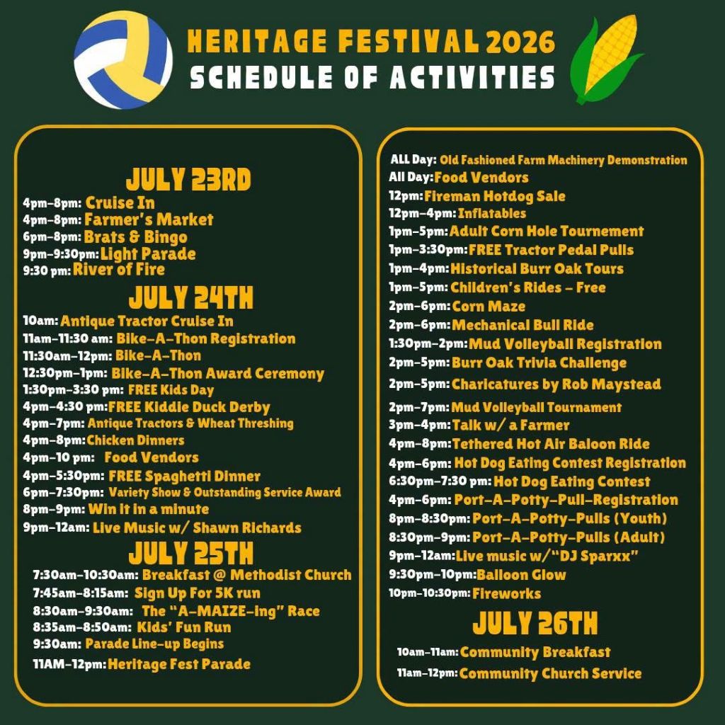 2026 Burr Oak Heritage Days Underway